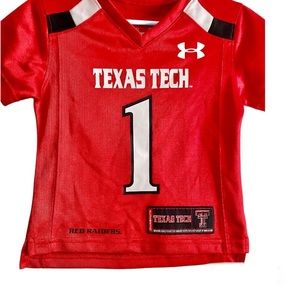 Under Armour Texas Red Raiders Girls Red Jersey size 2T